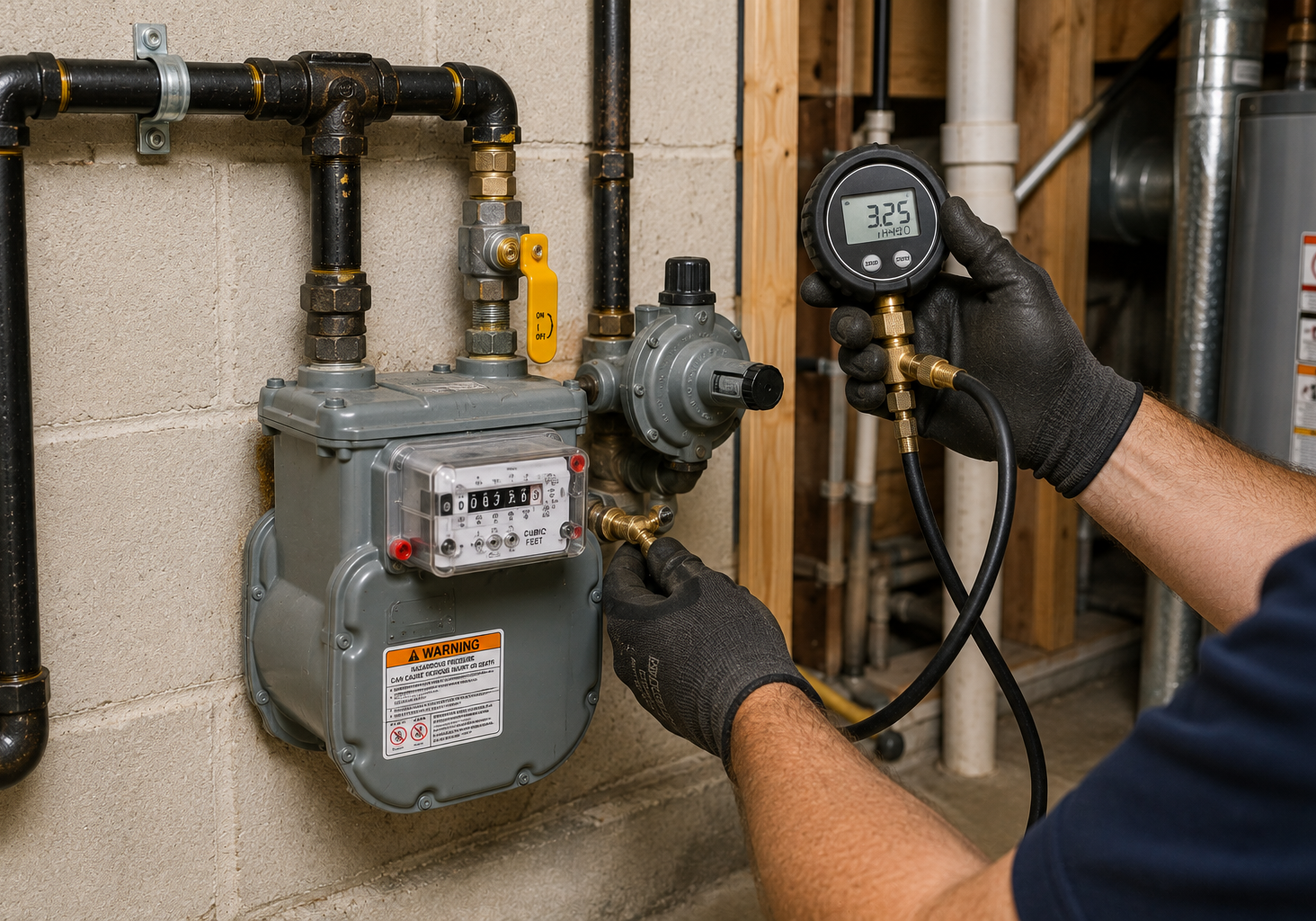 Gas Meter Pressure Test