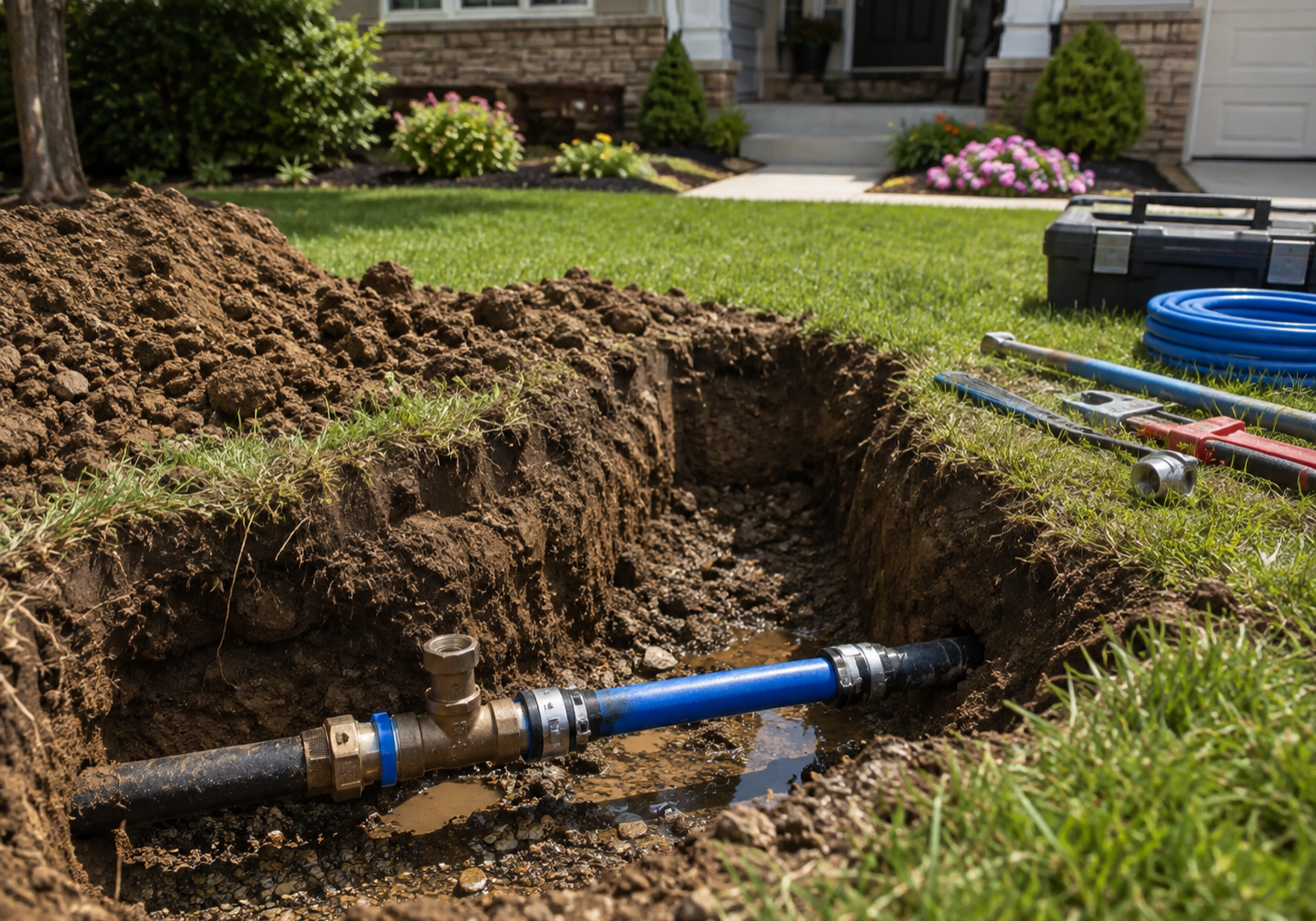 Residential Yard Pipe Repair