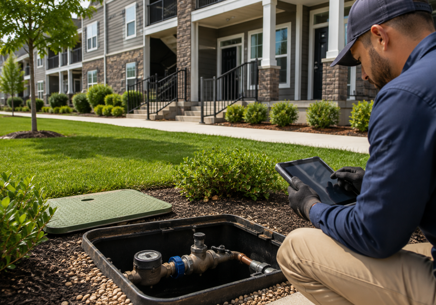 Utility Inspection at a Modern Residence