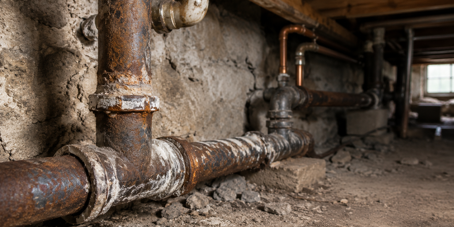 rusted pipes